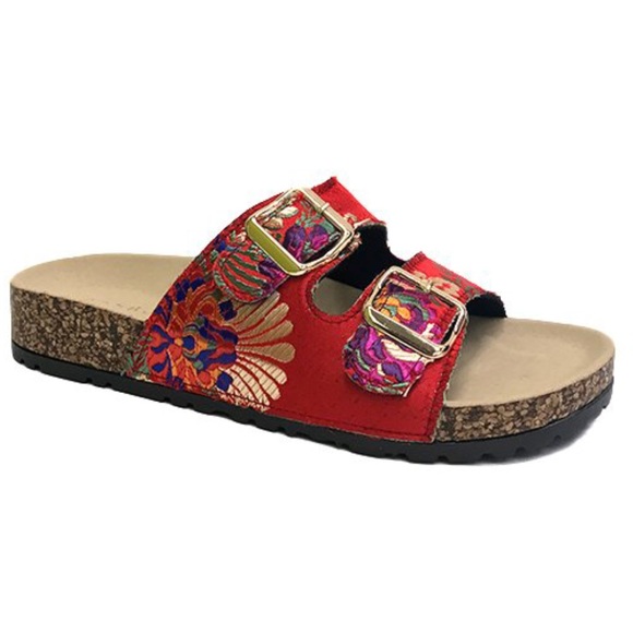 BAMBOO Shoes - {Bamboo} Red Sandals Size 8